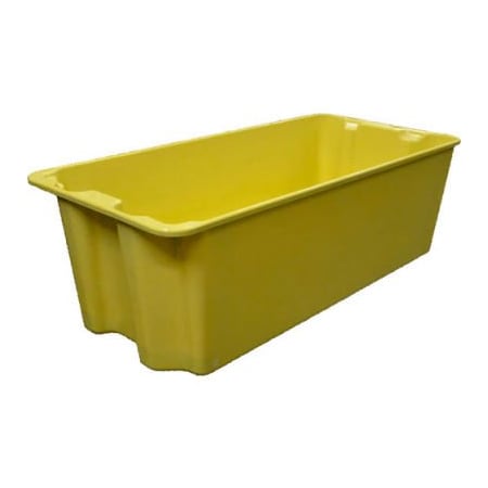 Stack & Nest Storage Tote, 42-1/2 in L x 20 in W x 14-1/4 in H, Yellow, Fiberglass
